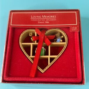 Hallmark Keepsake Ornament Loving Memories Handcrafted & Dated 1986